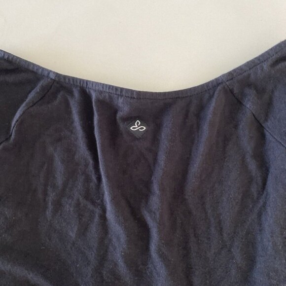 PrAna Cardigan Cascade Waterfall Open Front Sweater Organic Cotton Black Sz M - Picture 5 of 9